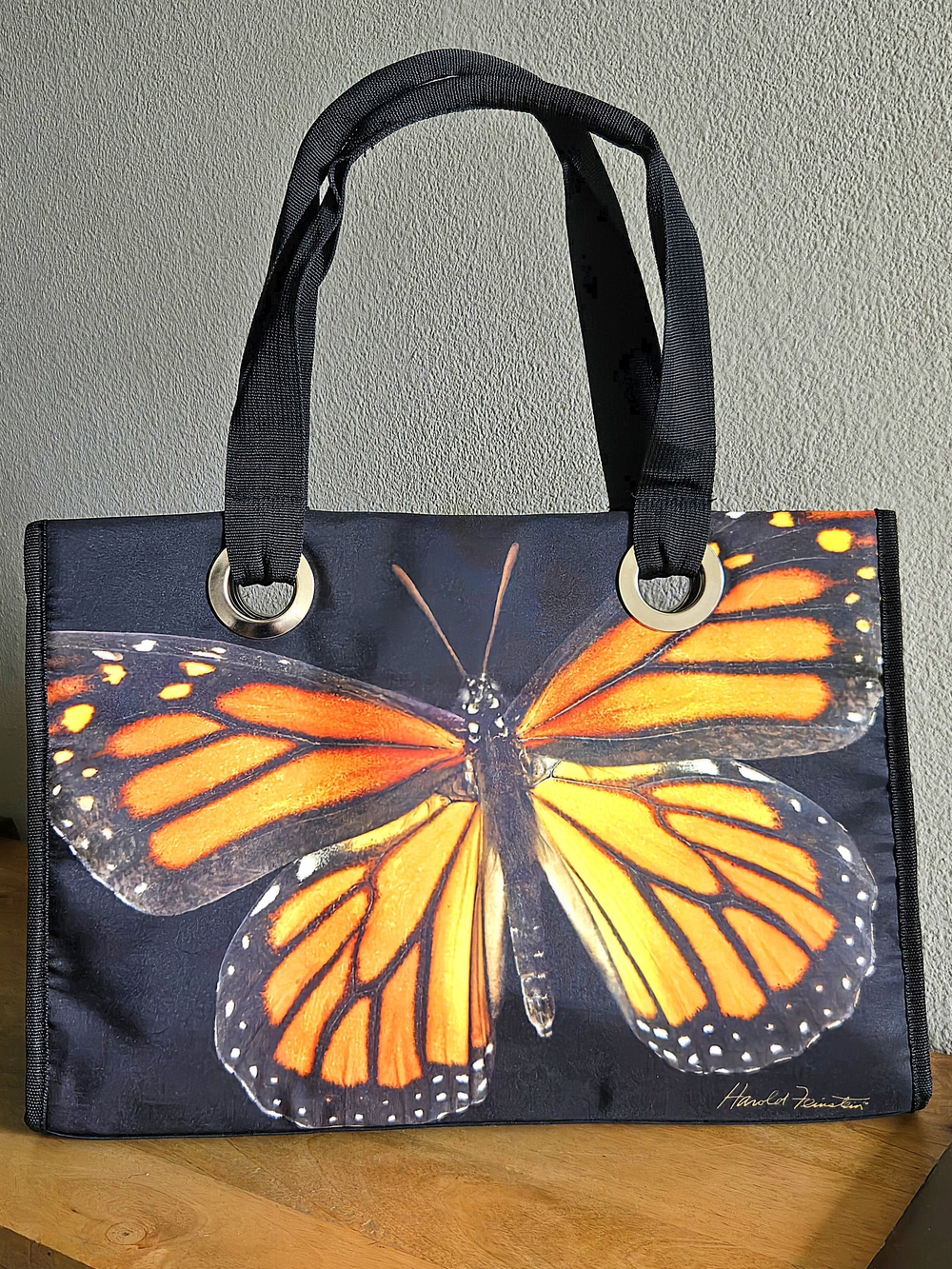 Harold Feinstein Wings of Wonder Monarch Butterfly Satchel Tote Bag